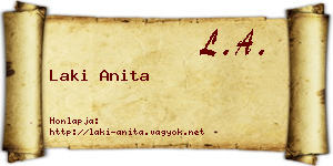 Laki Anita névjegykártya