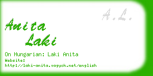 anita laki business card